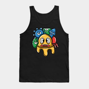 Monster Character Doodle Art Tank Top